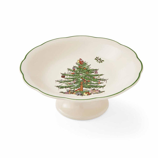 Spode Christmas Tree - 17.5cm/7" Sculpted Footed Candy Dish