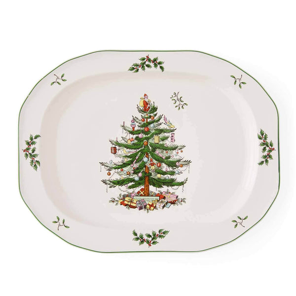 Spode Christmas Tree - 35cm/14" Sculpted Oval Platter