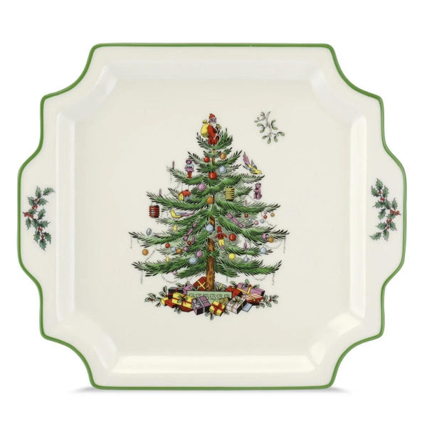 Spode Christmas Tree - 31.5cm/12.5" Square Handled Platter