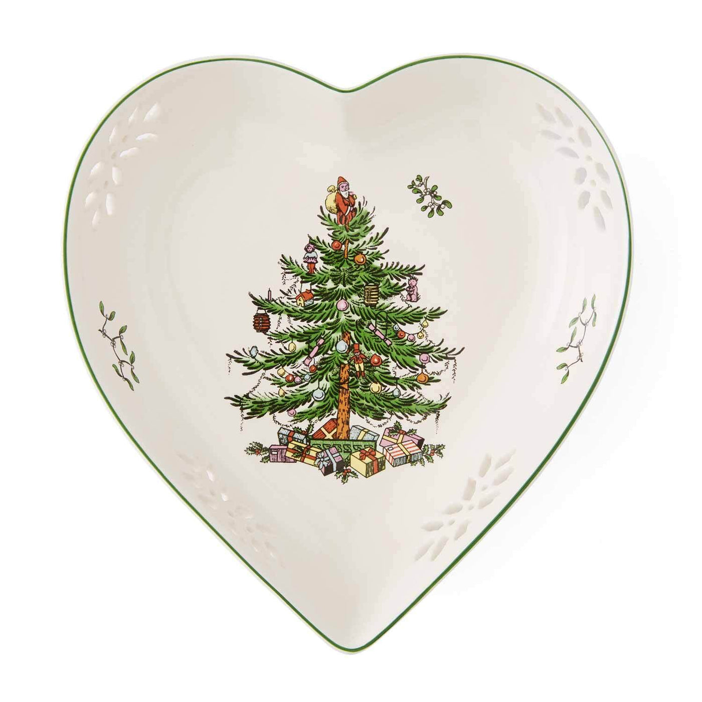 Spode Christmas Tree - 18cm/7" Peirced Heart Dish