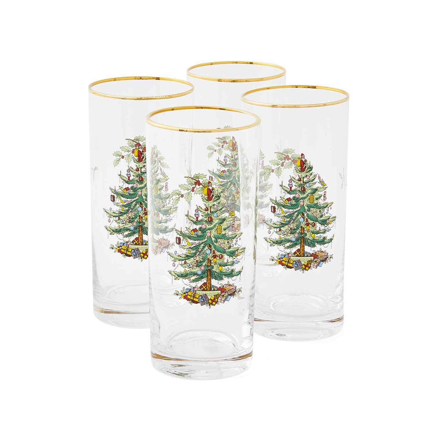 Spode Christmas Tree - 420ml/15fl.oz Highball Glass (S/4)