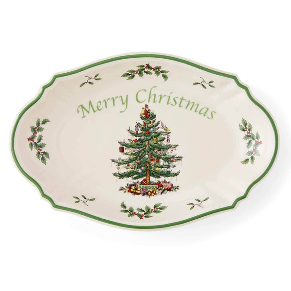 Spode Christmas Tree - 28cm/11" Merry Christmas Tray