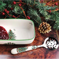 Spode Christmas Tree - Cranberry Server With Slotted Spoon