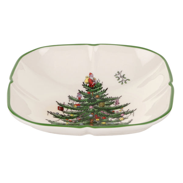 Spode Christmas Tree - 14cm/5.5" Scuplted Square Dish