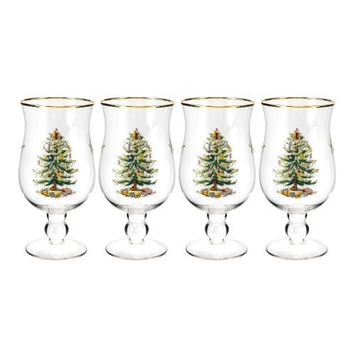 Spode Christmas Tree - 520ml/17.5fl.oz Tulip Glasses (S/4)