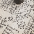 Distressed silver grey geometric pattern detail on Addison Silver Round Rug