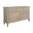 Close-up detail of Adelaide dresser showcasing solid oak construction and mortise-and-tenon joinery
