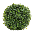 Artificial Boxwood Ball 28cm with realistic green foliage for Hamptons shelf, console and kitchen styling.