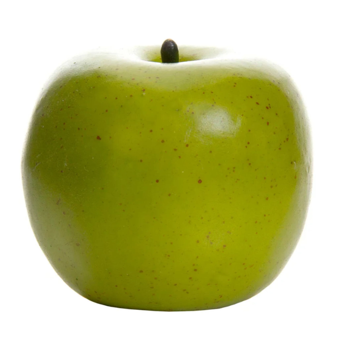 Realistic artificial green apples styled in a decorative bowl for home décor