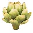 realistic artificial green artichokes styled in a deep decorative bowl on a kitchen benchtop