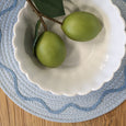 Close-up of realistic artificial limes showing textured surface and natural green speckling