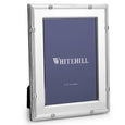 Bali silver plated 4x6 photo frame with elegant linear detailing, glass front and polished finish for Hamptons, coastal and classic home styling.