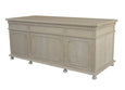 Angled view of the Balmoral Weathered Oak Desk showcasing its timeless craftsmanship and elegant design