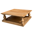 Natural reclaimed timber coffee table with authentic weathered texture and unique wood variations.