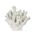 Bay White Coral decorative sculpture with intricate white coral detailing on white background