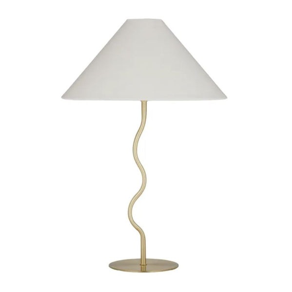 Becker Metal Table Lamp Gold/Natural