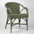 Belle Rattan Armchair Green