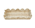 Belle Rattan Scallop Tray Small