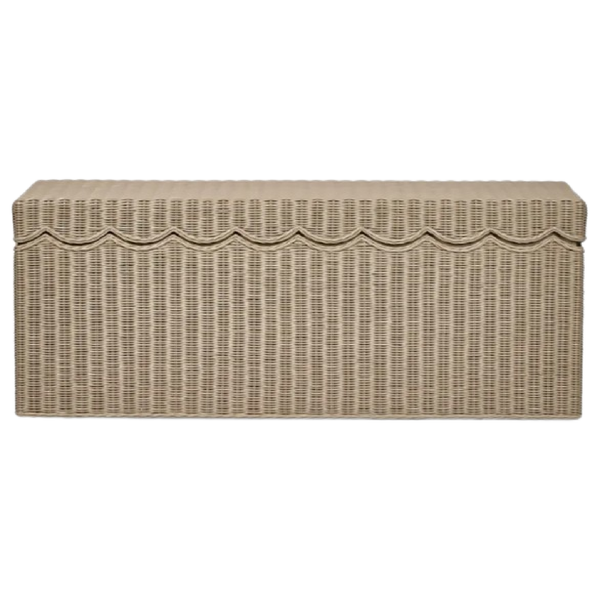 Belle Rattan Storage Bench Natural