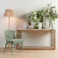 Belle Rattan Armchair Green