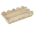 Belle Rattan Scallop Tray Small