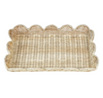 Belle Rattan Scallop Tray Small