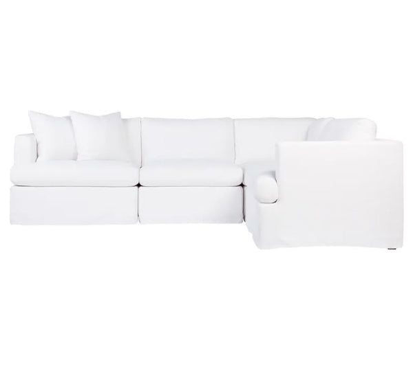 Birkshire Slip Cover Modular Sofa - White Linen Option 1