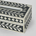 Aurora Bone Inlay Tissue Box Black/White