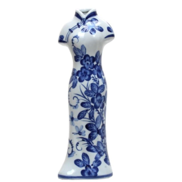 Blue & White Porcelain Cheongsam Dress Sculpture