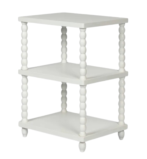 Bobbin Oak Side Table White