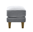 Grey Bondi ottoman styled in coastal living room paired with armchair