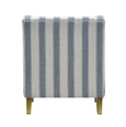 Bondi Hamptons Armchair Sky Blue Stripe with Blue Piping