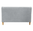 Bondi Hamptons 2 Seat Sofa Grey with White Piping