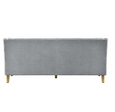 Bondi Hamptons 3 Seat Sofa Grey with White Piping