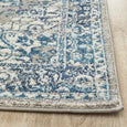 Bridgeport Blue Runner border detail showing the layered blue, ivory and neutral traditional pattern.