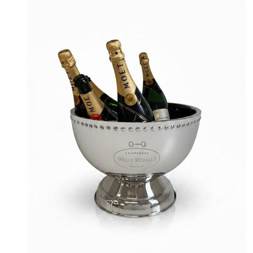 Brut Royale Beaded Stainless Steel Champagne Bucket 37cm with product details visible