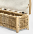 Cancun Wicker Bench Natural - Outdoor Under-Cover