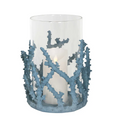 Coral Candle Holder Blue Large