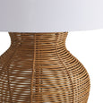 Natural rattan Casa Lamp adding warmth and texture to a living space
