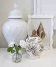 Mimi Rose-Clear Glass Vase White