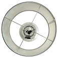 Charlotte glass lamp styled on bedside table creating soft ambient lighting in bedroom
