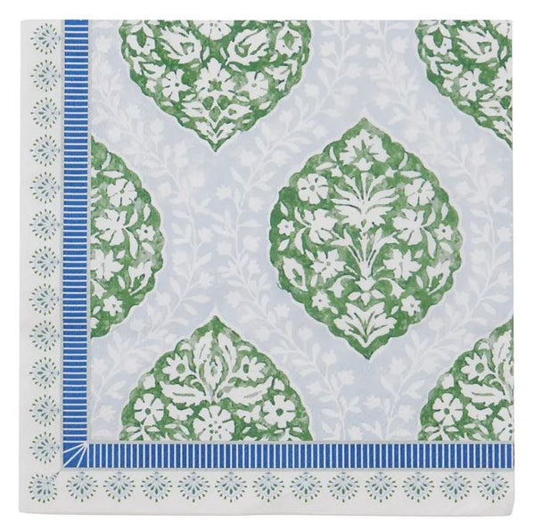 Charvi 3-Ply Napkins – Blue & Green – Pack of 20