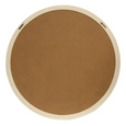 Rear view of the Chloe White Paned Round Mirror showing the secure backing and integrated wall mounting fixtures for easy installation.