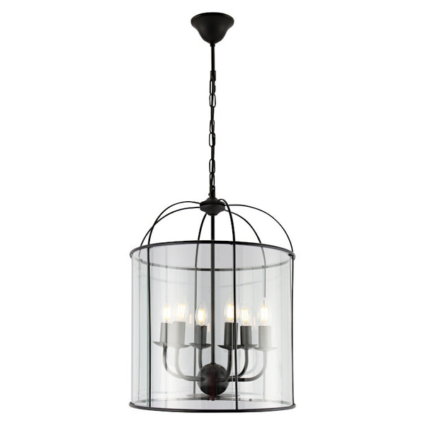 Clovelly 6 Light Pendant Black