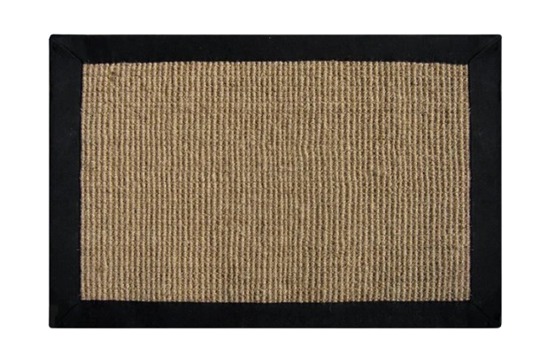 Coir Cotton Border Black Rug/Indoor Doormat