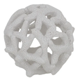 Coral Resin Deco Ball 9cm White
