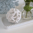 Coral Resin Deco Ball 9cm White - Hamptons Style
