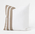 Crest Embroidery Stripes White Lounge Cushion 55cm