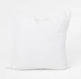 Crest Embroidery Stripes White Lounge Cushion 55cm