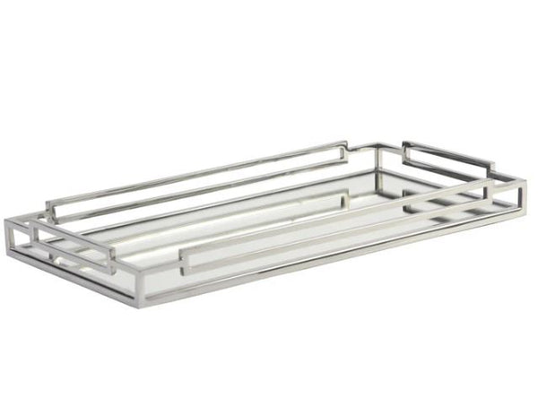 Rectangle Cubism Handles Mirror Tray